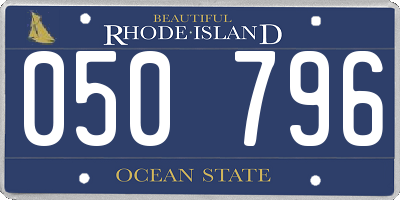 RI license plate 050796