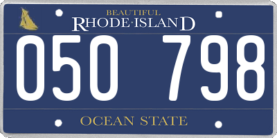 RI license plate 050798