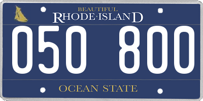 RI license plate 050800