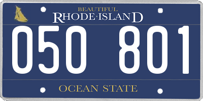 RI license plate 050801