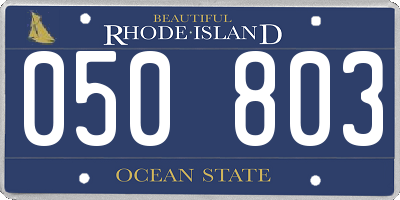 RI license plate 050803