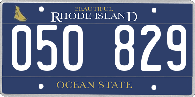 RI license plate 050829