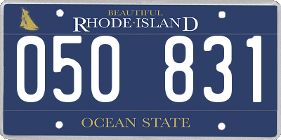 RI license plate 050831