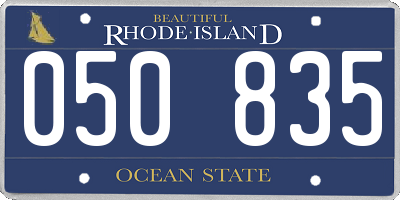 RI license plate 050835