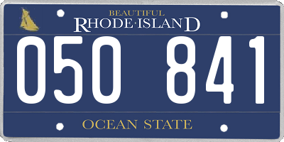 RI license plate 050841