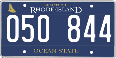 RI license plate 050844