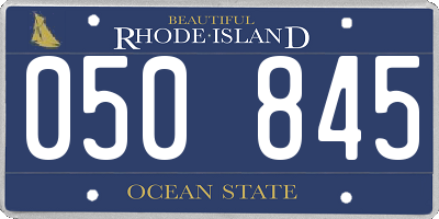 RI license plate 050845