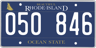 RI license plate 050846