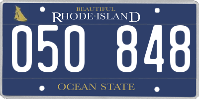 RI license plate 050848