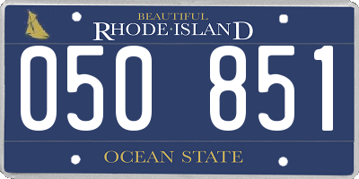 RI license plate 050851