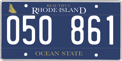 RI license plate 050861