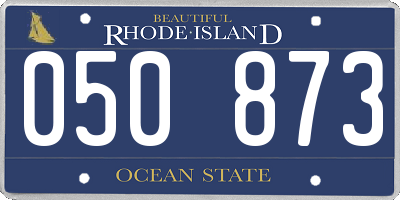 RI license plate 050873