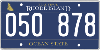 RI license plate 050878