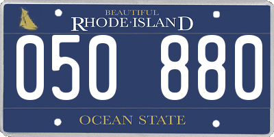 RI license plate 050880