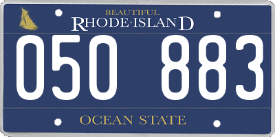 RI license plate 050883