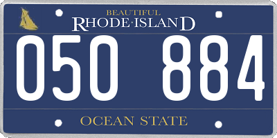 RI license plate 050884