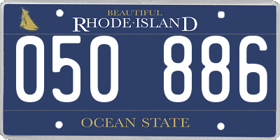 RI license plate 050886