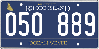 RI license plate 050889