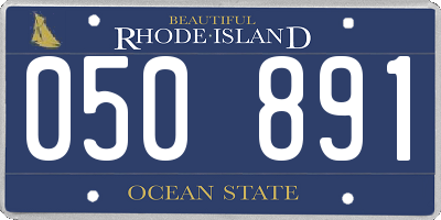 RI license plate 050891