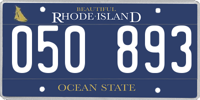 RI license plate 050893