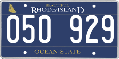 RI license plate 050929