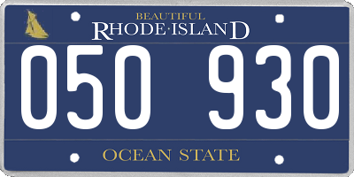RI license plate 050930
