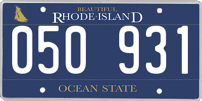 RI license plate 050931