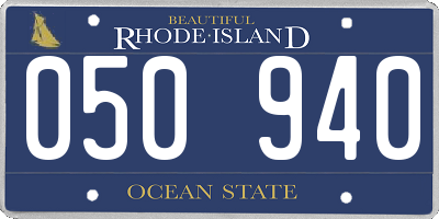 RI license plate 050940