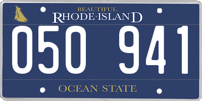 RI license plate 050941