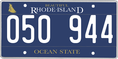 RI license plate 050944