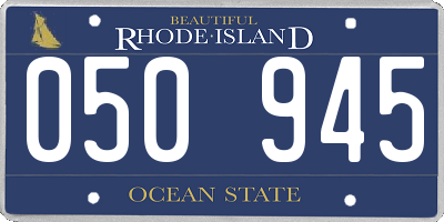RI license plate 050945