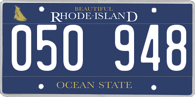 RI license plate 050948