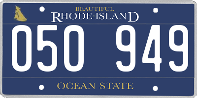 RI license plate 050949