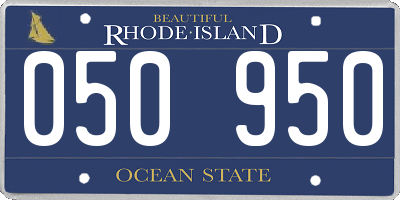 RI license plate 050950