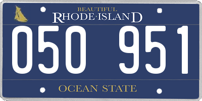 RI license plate 050951