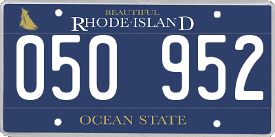 RI license plate 050952