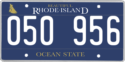 RI license plate 050956