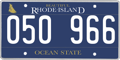 RI license plate 050966
