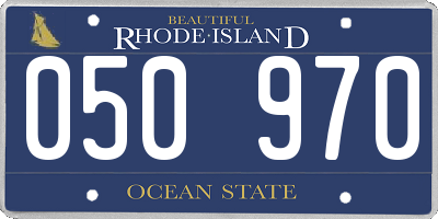RI license plate 050970
