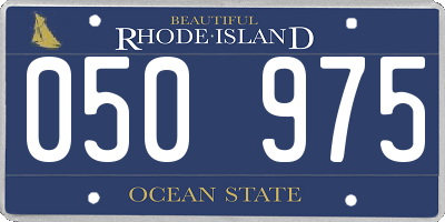 RI license plate 050975