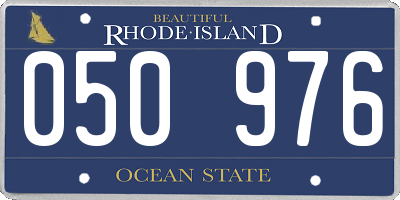 RI license plate 050976