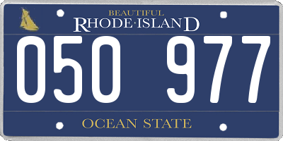 RI license plate 050977