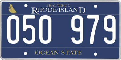 RI license plate 050979