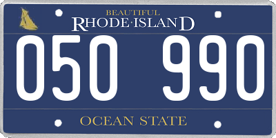 RI license plate 050990