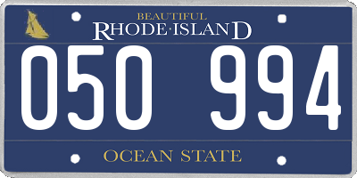 RI license plate 050994