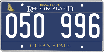 RI license plate 050996