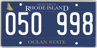 RI license plate 050998