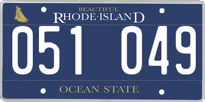 RI license plate 051049