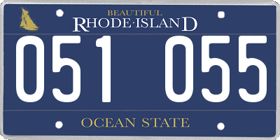 RI license plate 051055