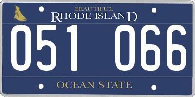 RI license plate 051066